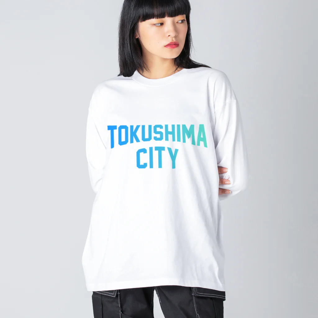 JIMOTOE Wear Local Japanの徳島市 TOKUSHIMA CITY Big Long Sleeve T-Shirt