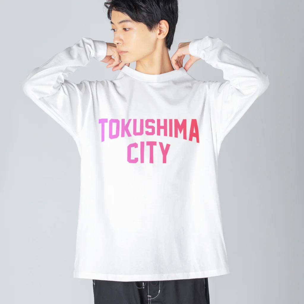 JIMOTOE Wear Local Japanの徳島市 TOKUSHIMA CITY Big Long Sleeve T-Shirt