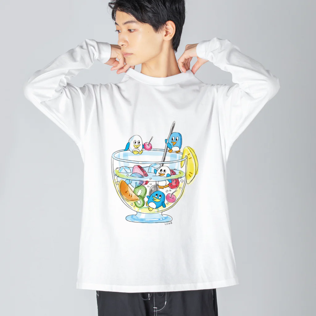 しじょるのペンギンとフルーツサワー Big Long Sleeve T-Shirt