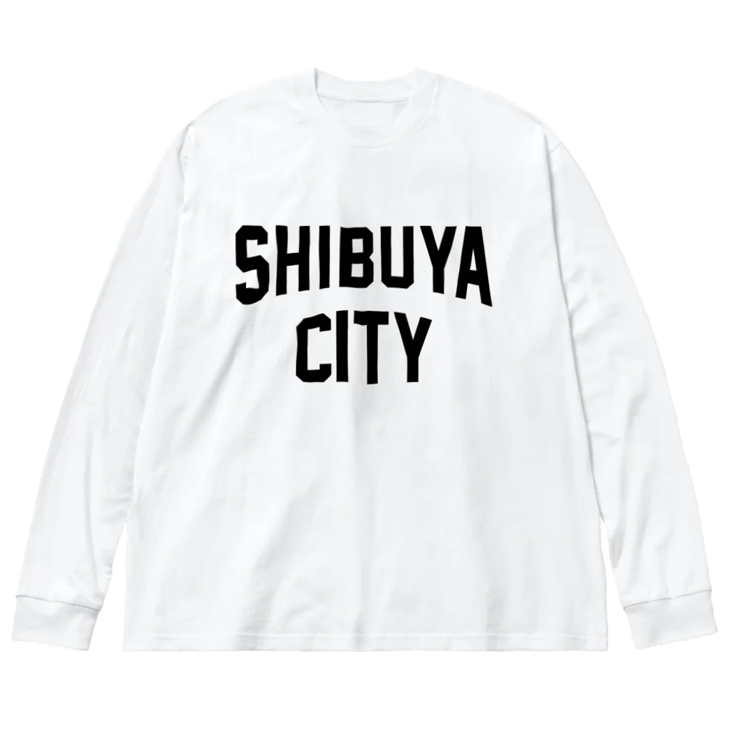 JIMOTOE Wear Local Japanの渋谷区 SHIBUYA WARD ロゴブラック Big Long Sleeve T-Shirt