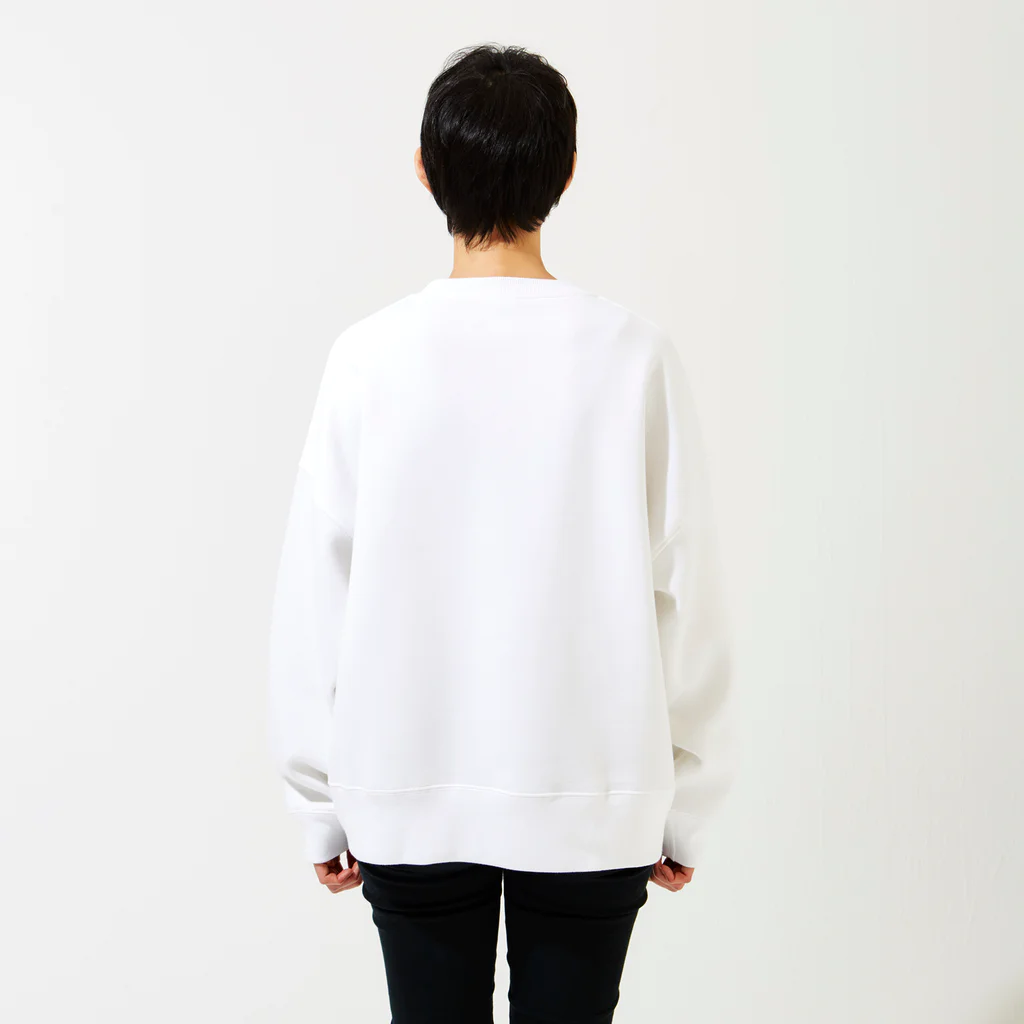 三好愛のおなかいたいとき Big Crew Neck Sweatshirt :model wear (back)