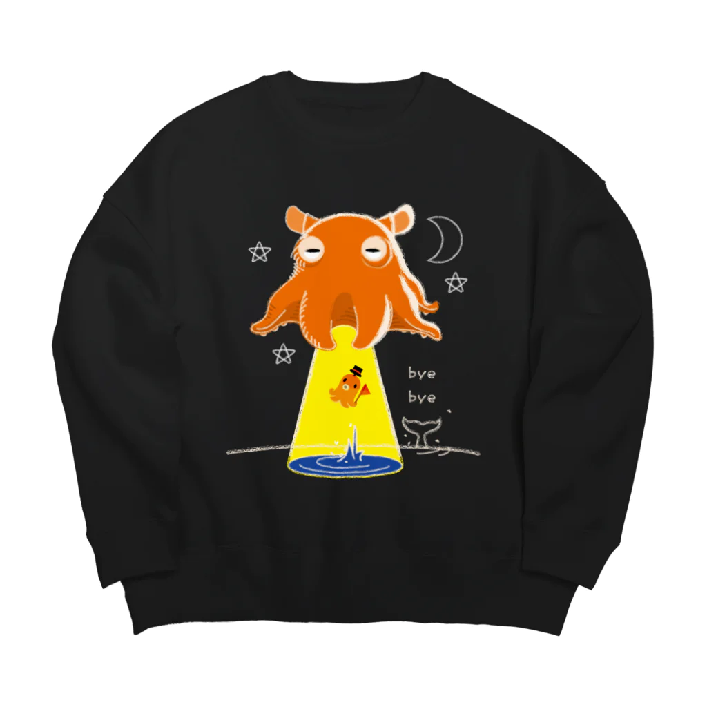 イラスト MONYAAT のたこさんwinなーとメンダコUFO Big Crew Neck Sweatshirt