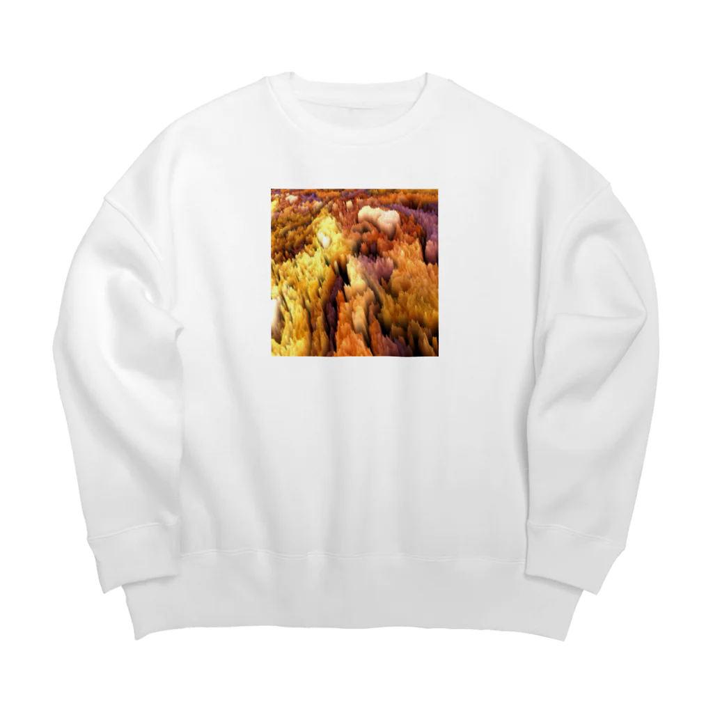 🍩tarojiro(たろじろ) shop🍩の捕らわれの土ロボット模様 Big Crew Neck Sweatshirt