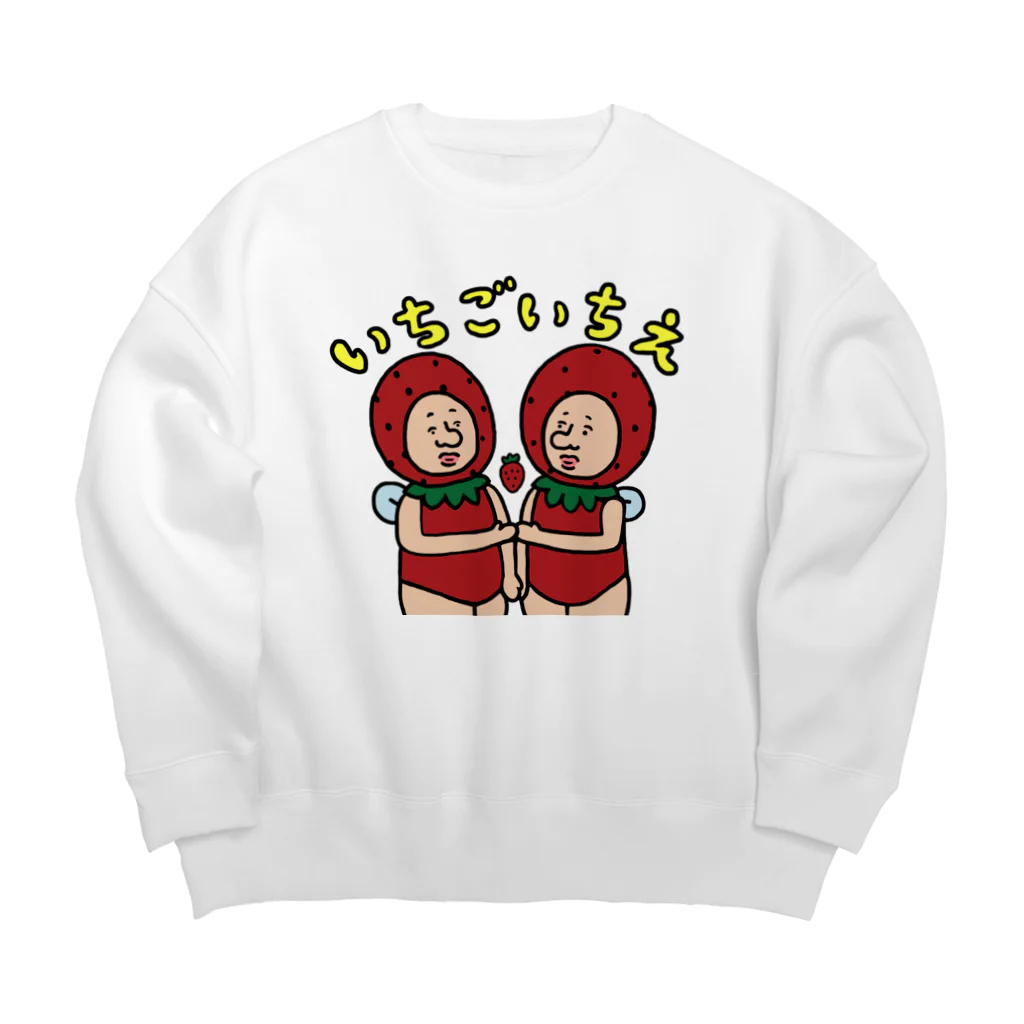 【Yuwiiの店】ゆぅぅぃーのいちごの妖精さん　いちごいちえ Big Crew Neck Sweatshirt