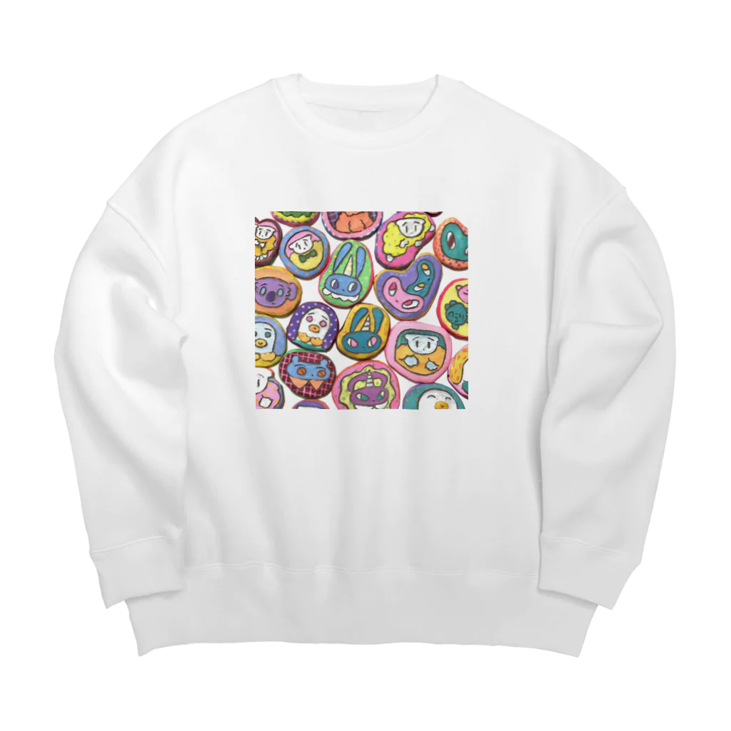 07cmのたくさんの顔 Big Crew Neck Sweatshirt