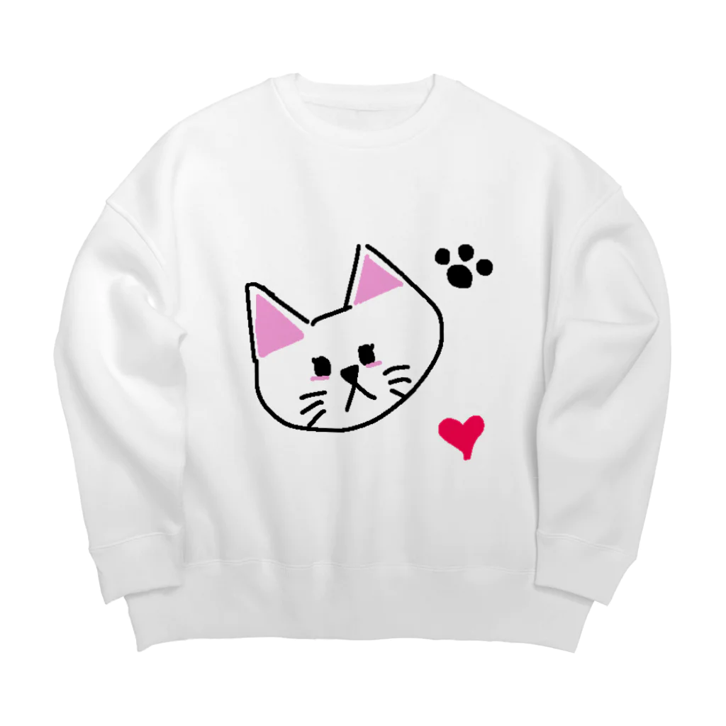 りいさくらんぼ🍒のラブリーにゃんこ！ Big Crew Neck Sweatshirt
