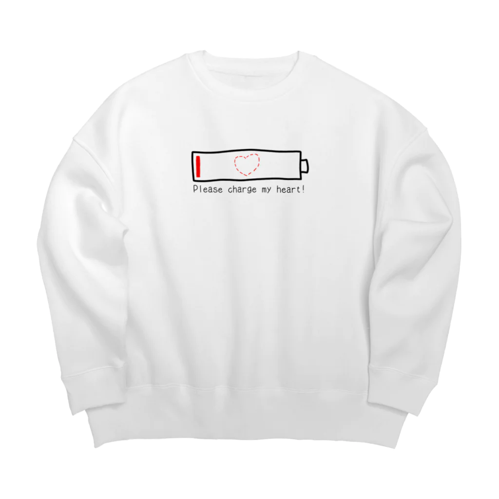 花濁りのPlease my charge heart! ver2 Big Crew Neck Sweatshirt