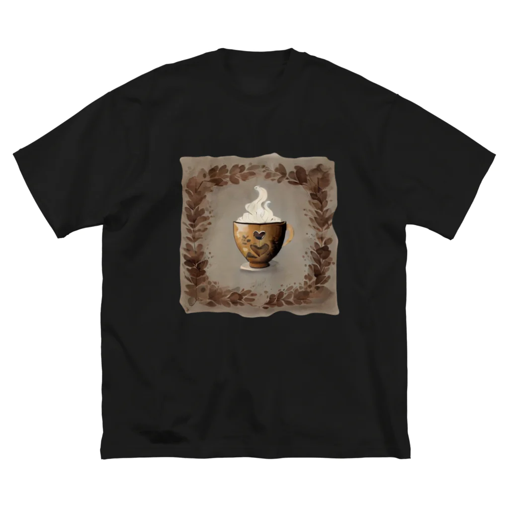 leisurely_lifeのA richly decorated coffee-inspired T-shirt design Big T-Shirt