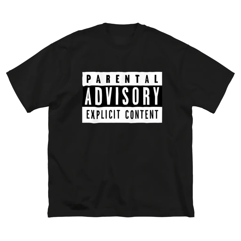PARENTAL ADVISORY 白黒 反転色ロゴTシャツ / DRIPPED ( dripped
