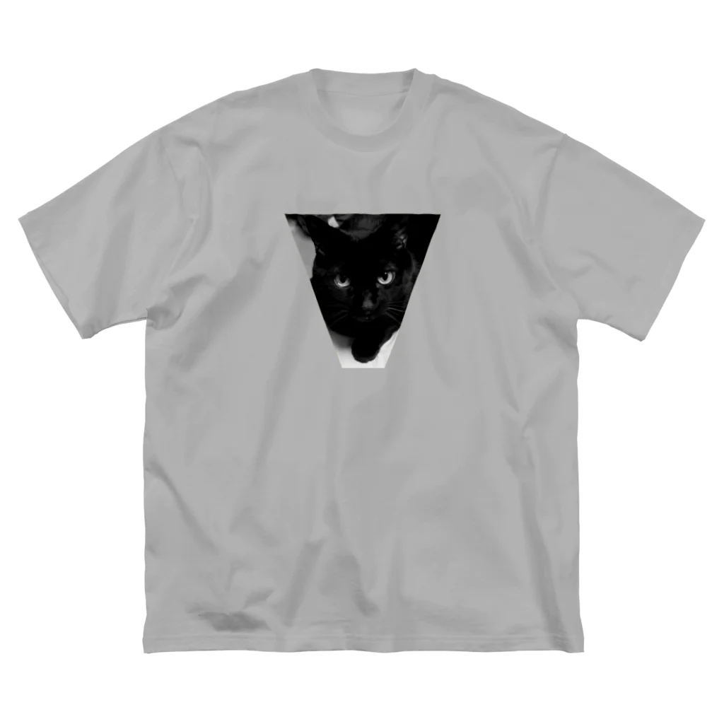 ボダコのレオの黒猫こてつ　シンプルな決め顔 Big T-Shirt
