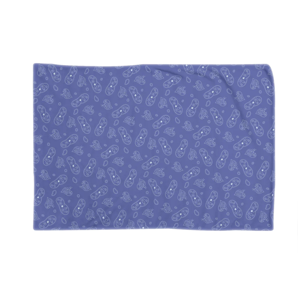 B-catの微生物パターン青_ブランケット・タオル Blanket