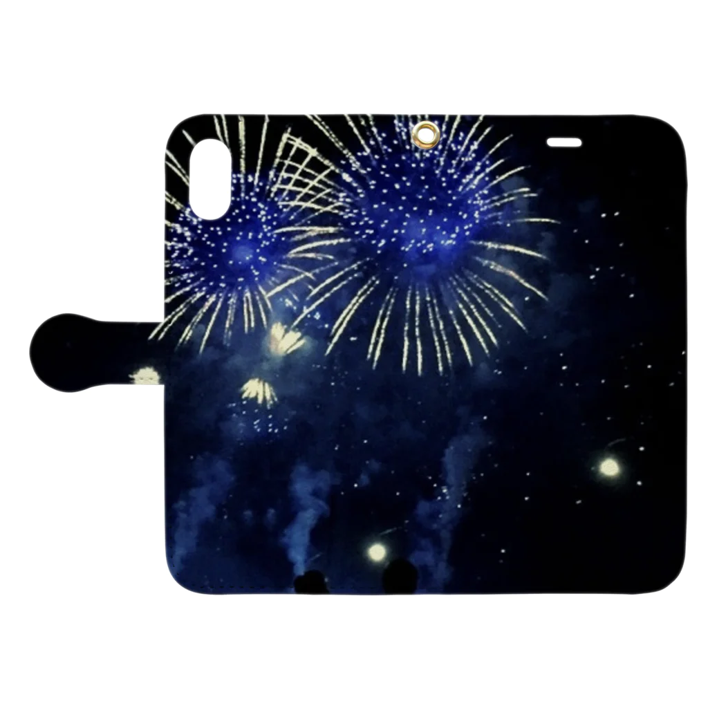 ✯しーくん。の【花咲く、HANABI】iPhoneケース Book-Style Smartphone Case:Opened (outside)