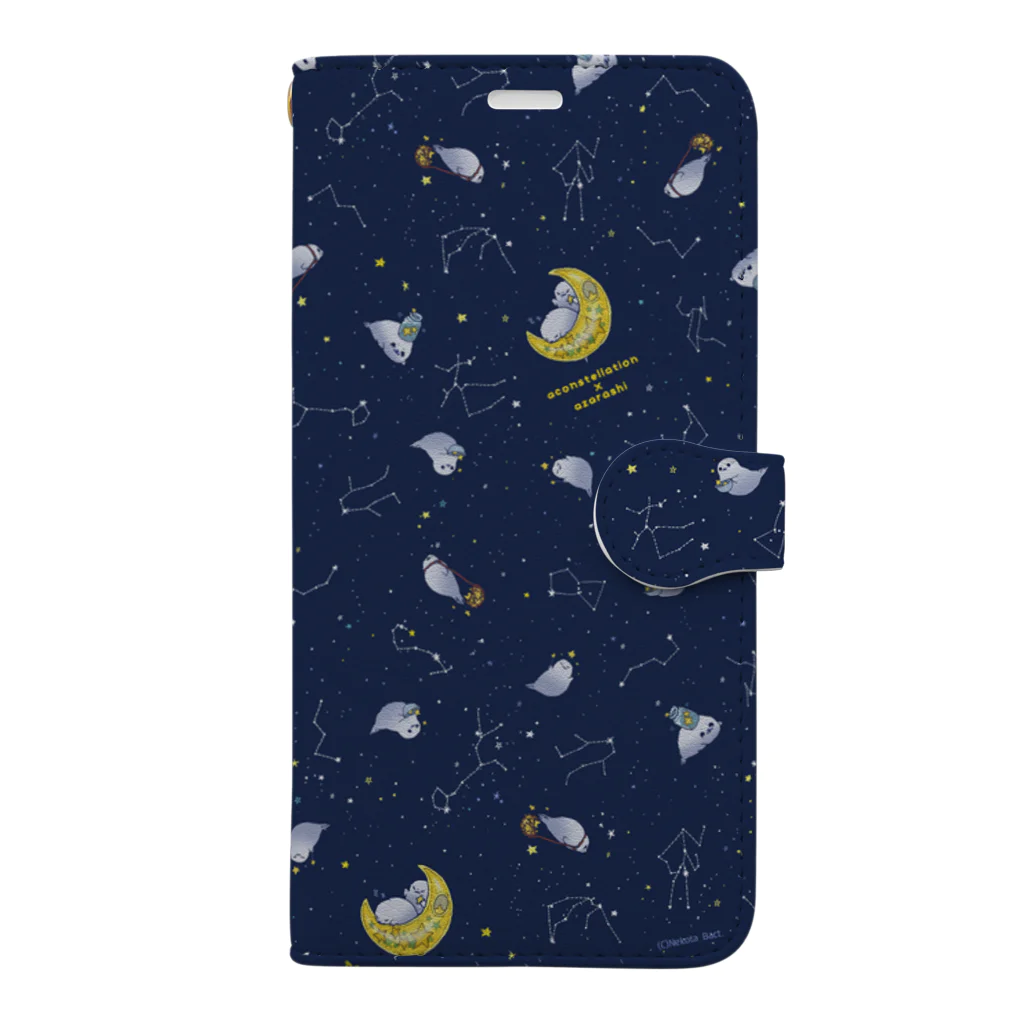 BARE FEET/猫田博人（Nekota Bact.）の星座アザラシ・手帳型ケース Book-Style Smartphone Case