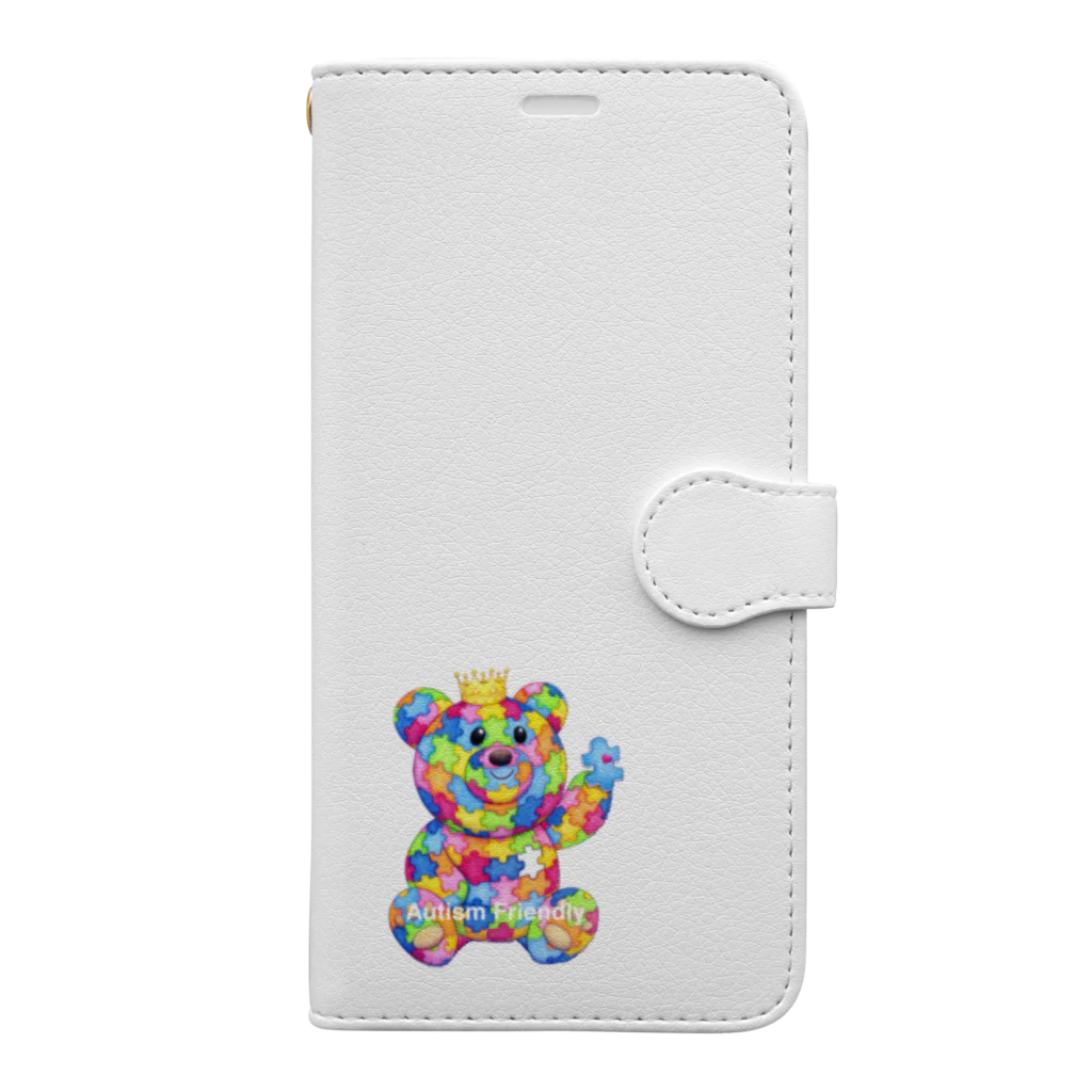 happy_autismのhalokuma （ハロクマ- A） Book-Style Smartphone Case