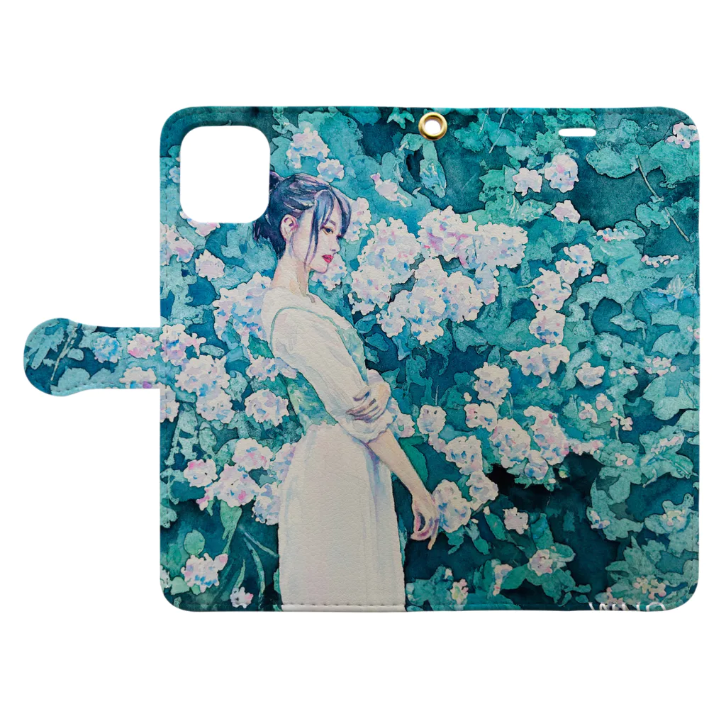 WHO-ka(フウカ)のazisai Book-Style Smartphone Case:Opened (outside)