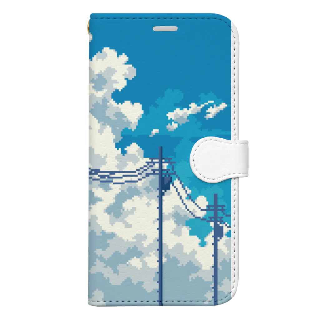 ゆずたろのドット絵入道雲 Book-Style Smartphone Case