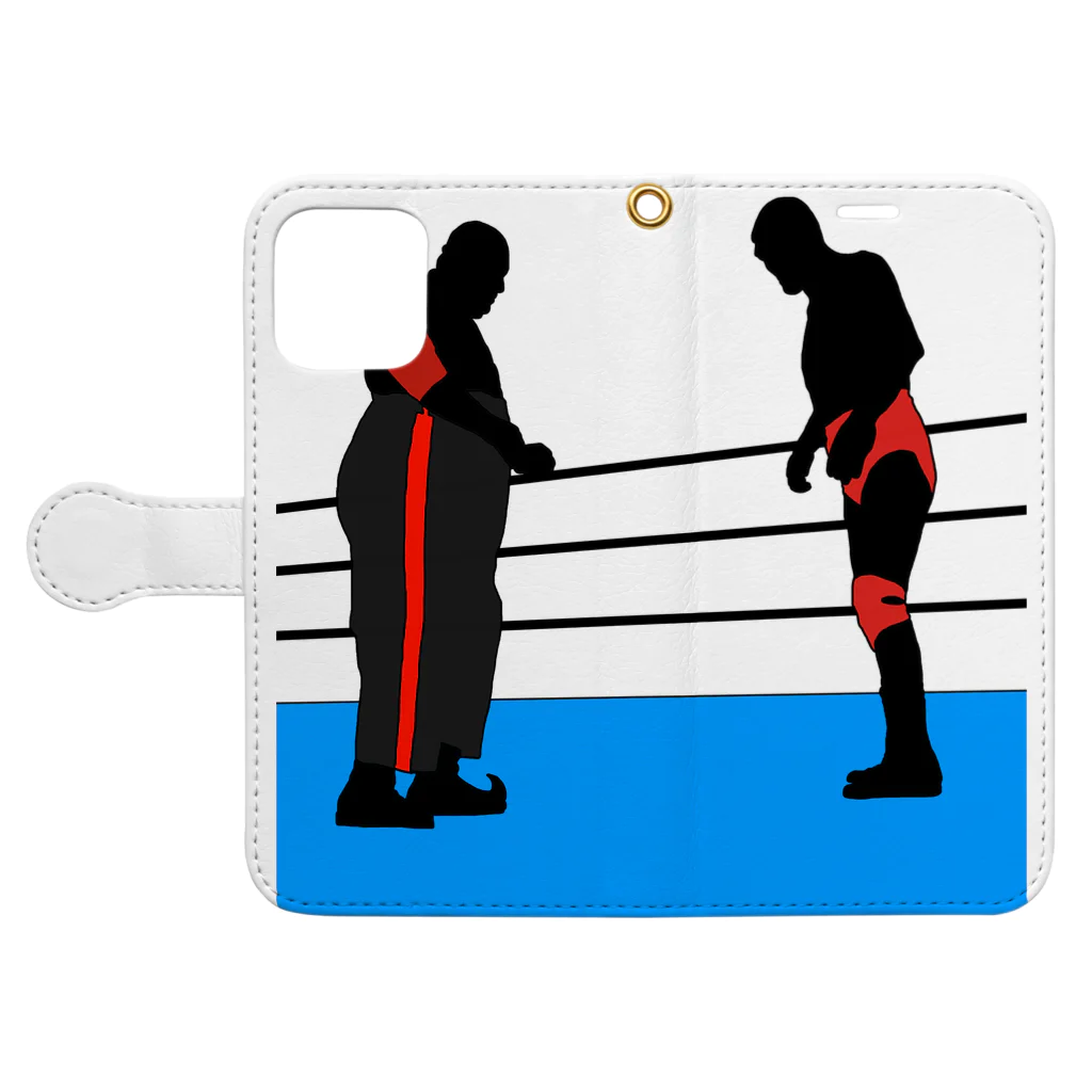 MisCreAntミスクリアントのザ・昭和プロレス Book-Style Smartphone Case:Opened (outside)