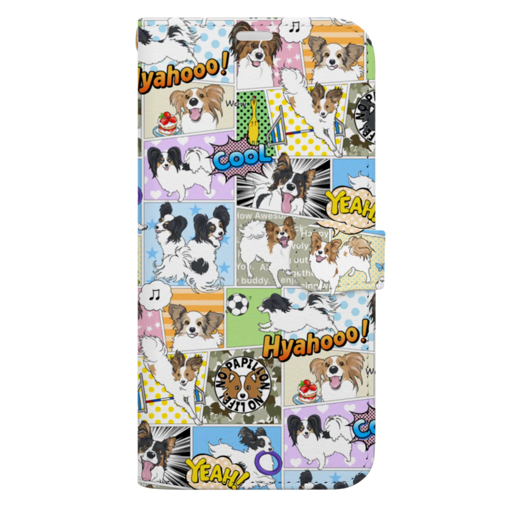 ケパ家のケパ家スマホ パピヨン手帳型 2 Book-Style Smartphone Case