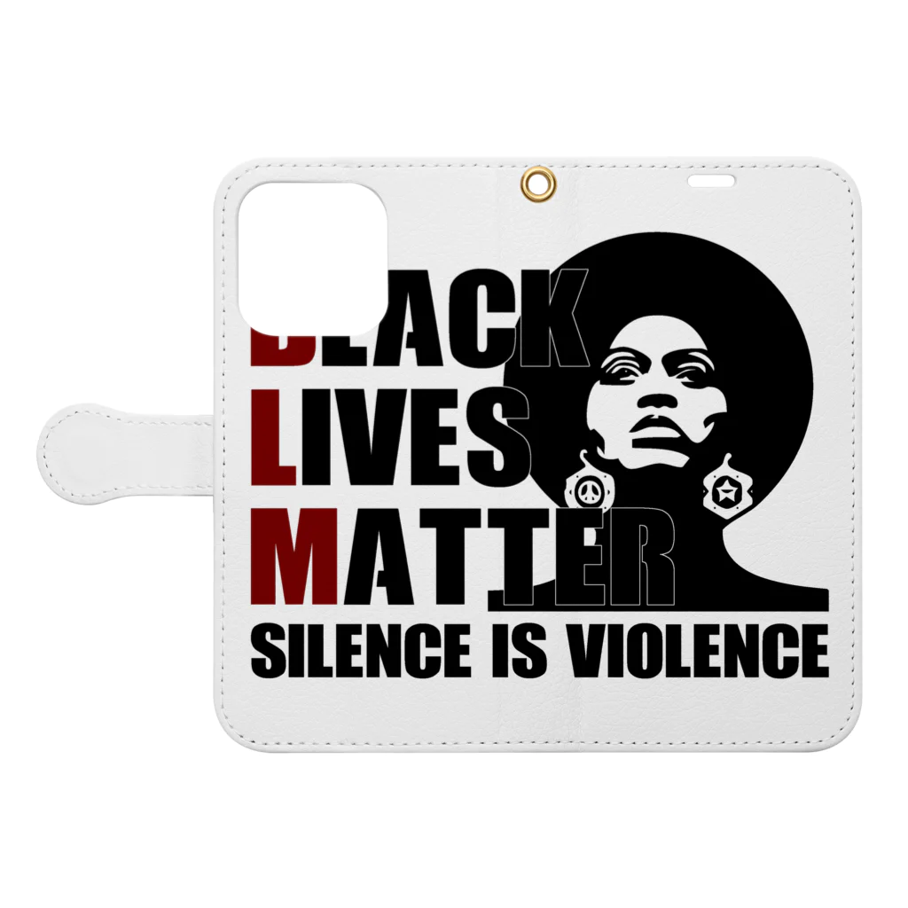 ジョーカーズファクトリー JOKERS FACTORYのBLM Book-Style Smartphone Case:Opened (outside)