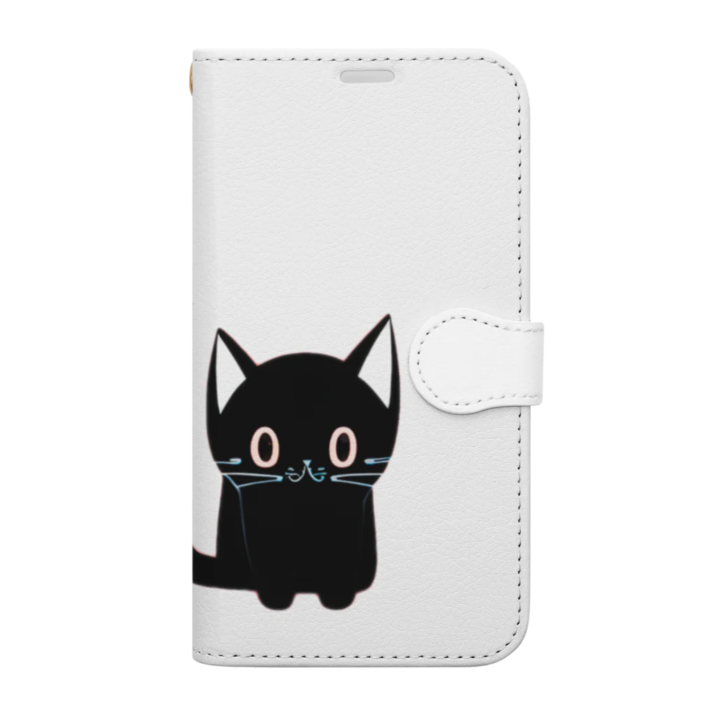 黒ねこまろんの雑貨屋さんの🐾黒猫マロンの関西弁•名言🐾 Book-Style Smartphone Case