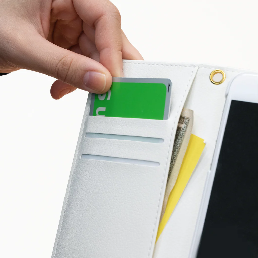ヤママユ(ヤママユ・ペンギイナ)のピコアプテノディテス(よこ) Book-Style Smartphone Case has 4 pockets