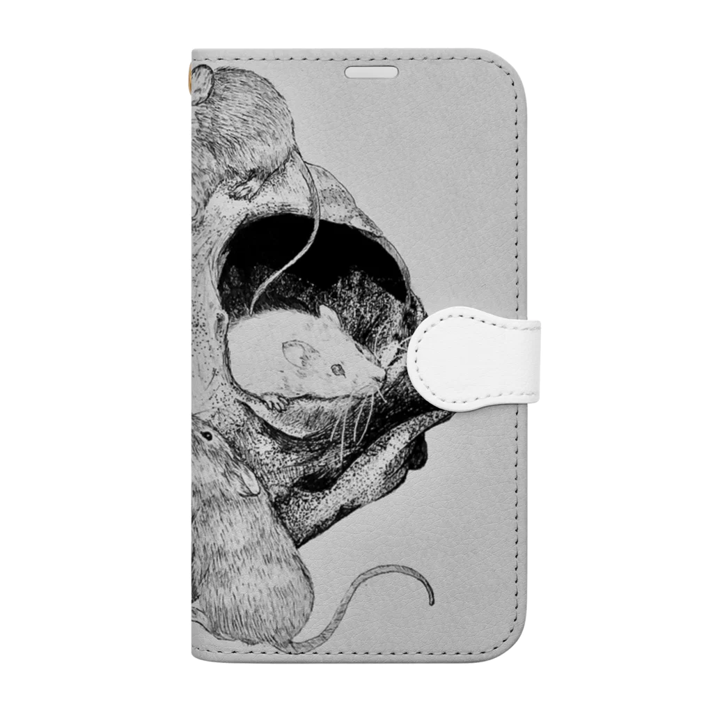 けものもののけなんでもござれのねずみじょうど Book-Style Smartphone Case