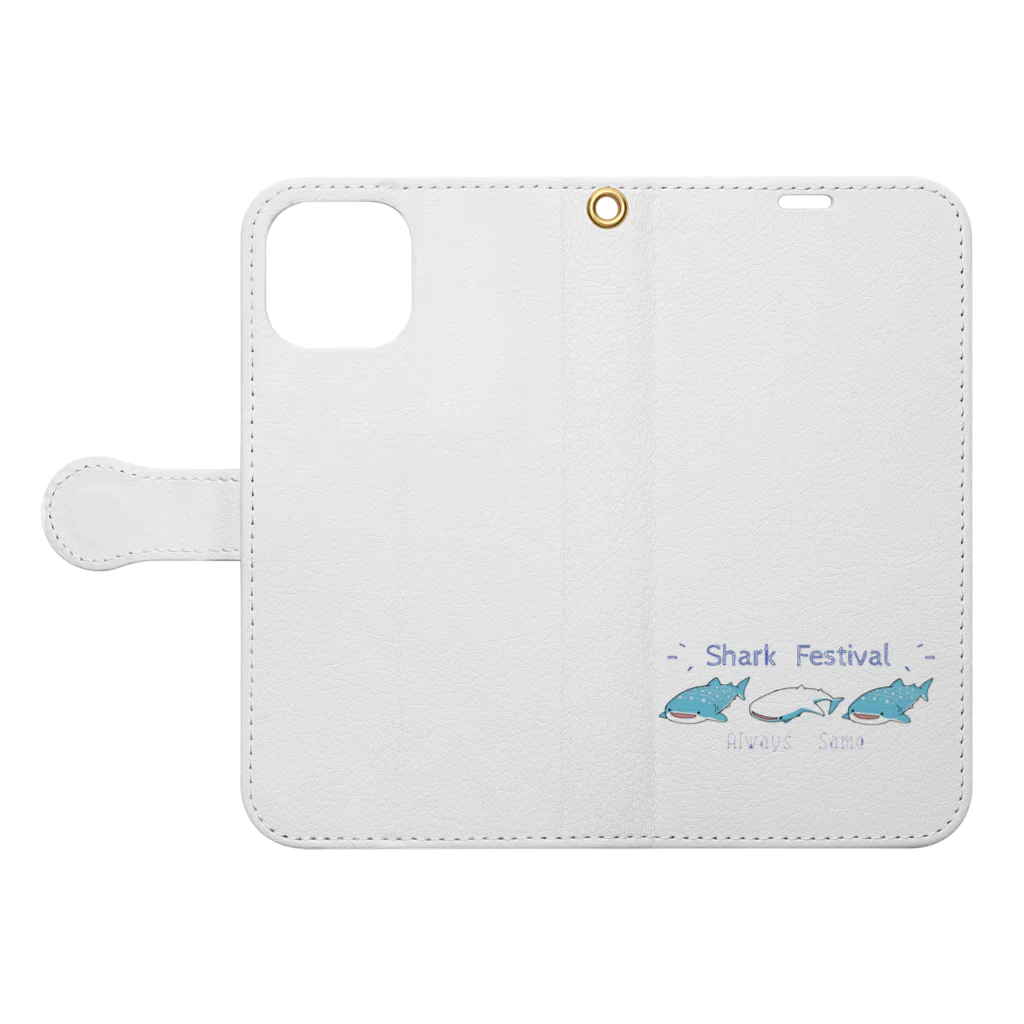 神平むつ🦈⚓️のじんべいスマホケース Book-Style Smartphone Case:Opened (outside)