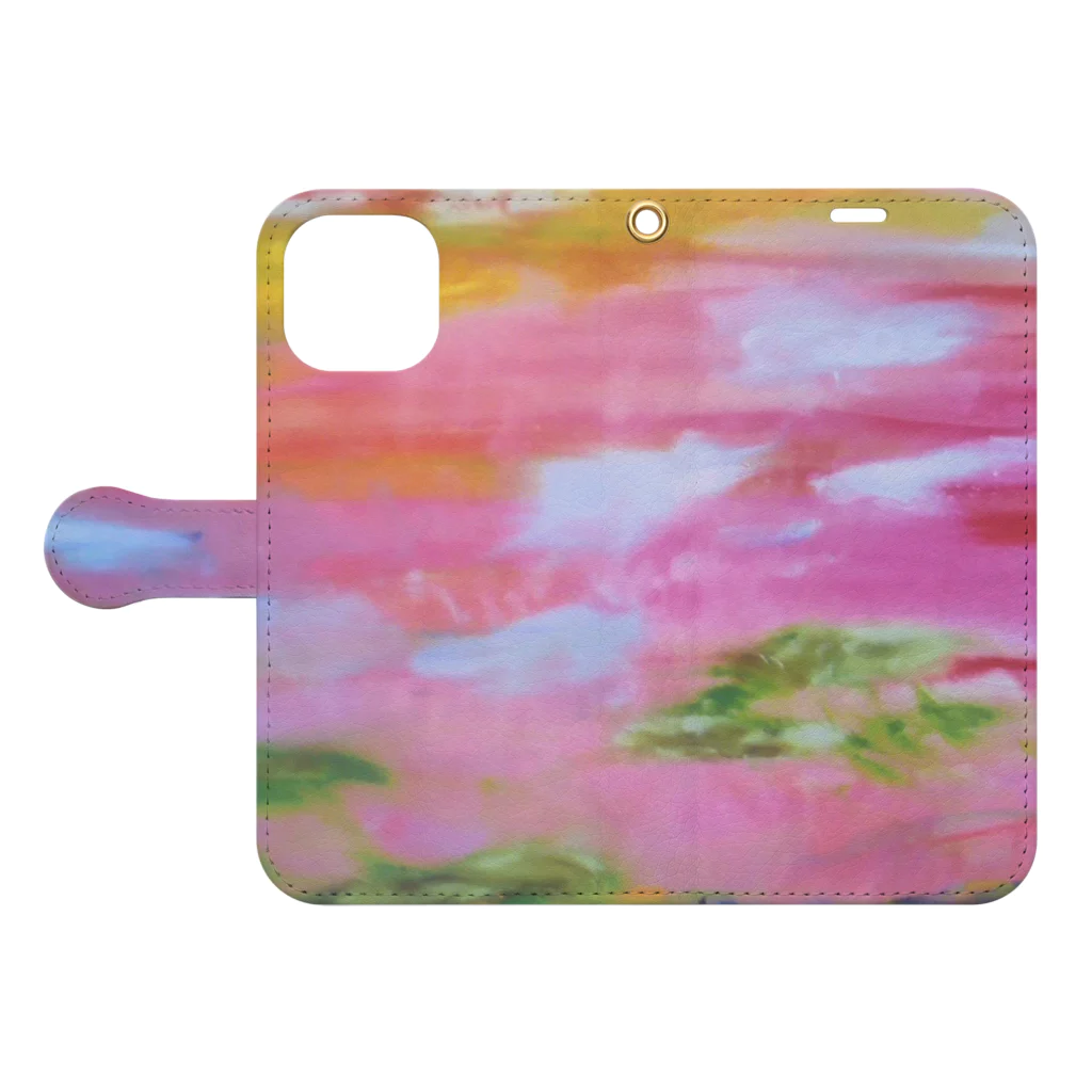 抽象画 A.S Galleryの夢の中 Book-Style Smartphone Case:Opened (outside)