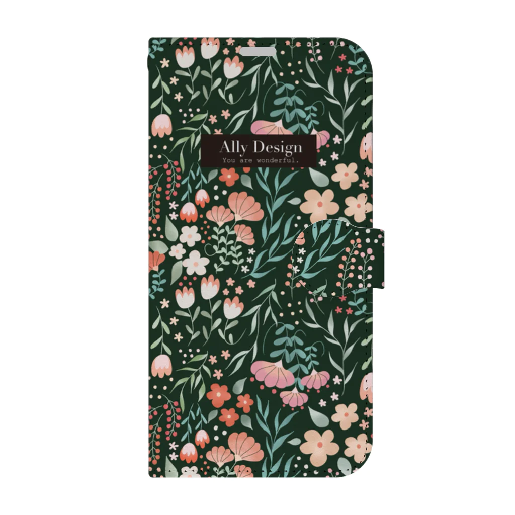 Ally DesignのAutumn(green)(ご購入前に必ず画像のご確認を！) Book-Style Smartphone Case