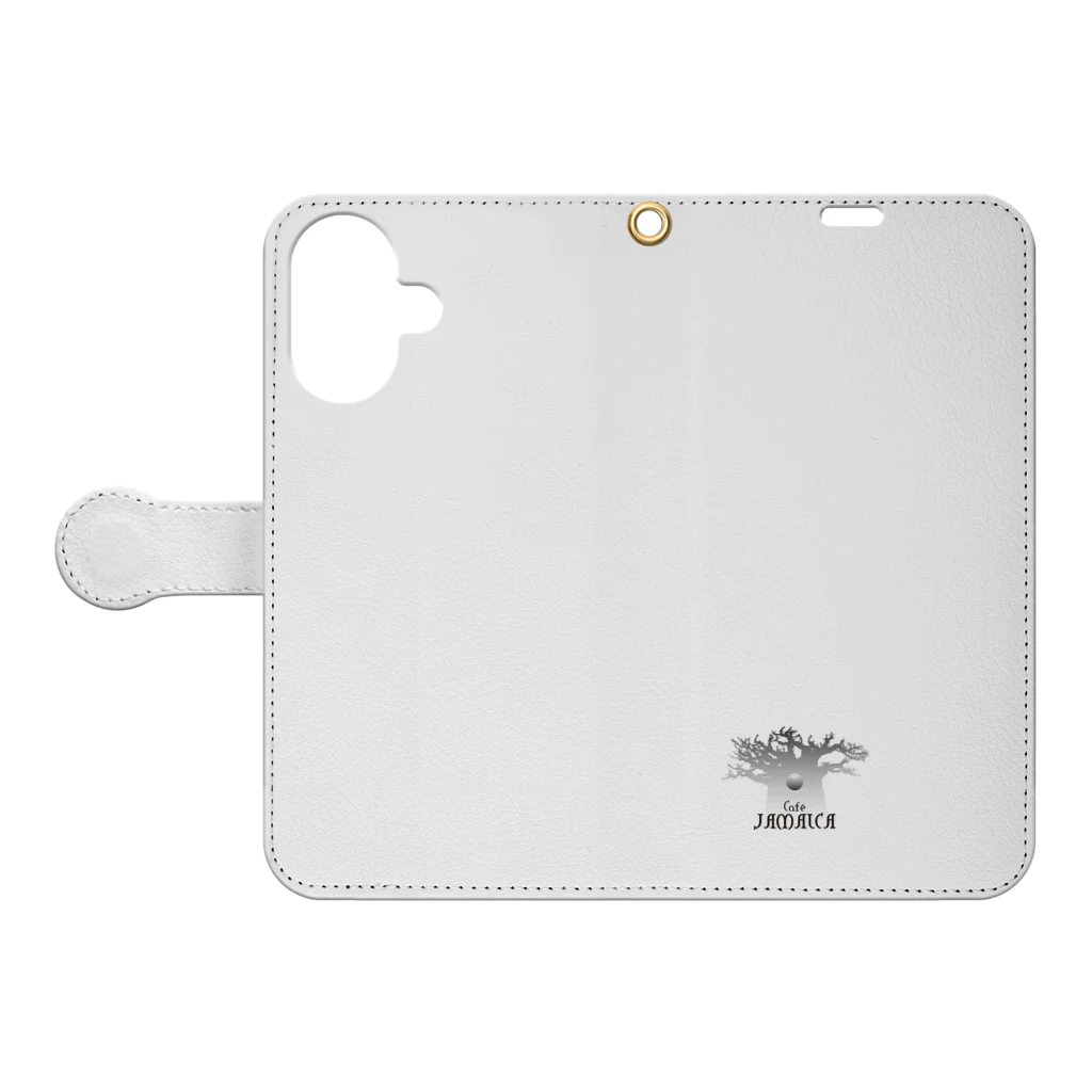 ☺︎꒡̈⃝⌄̈⃝¨̮のCafe Jamaica Book-Style Smartphone Case:Opened (outside)