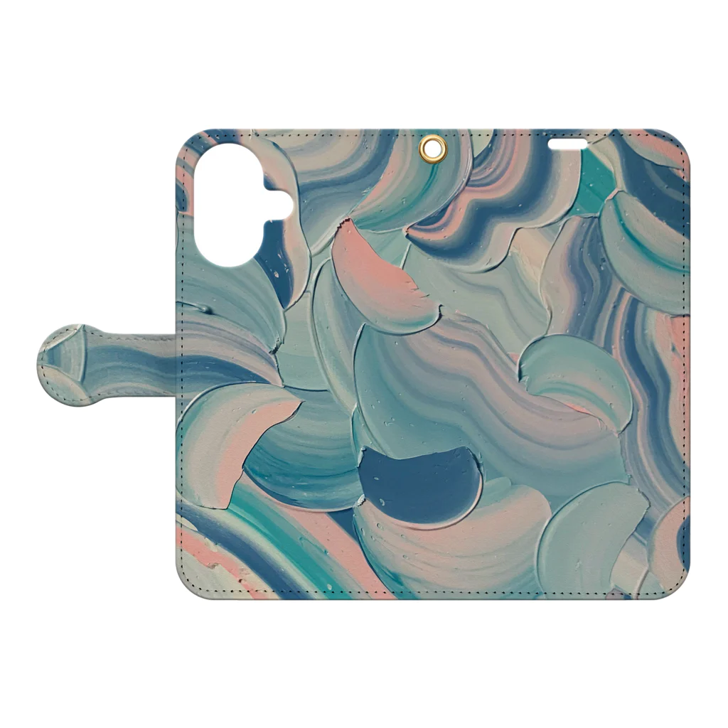 Yoshiki house 岡村芳樹の藤裏葉 Book-Style Smartphone Case:Opened (outside)