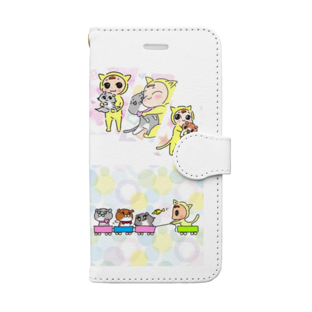 さぼてんのネコミュニケーションの自分用 Book-Style Smartphone Case