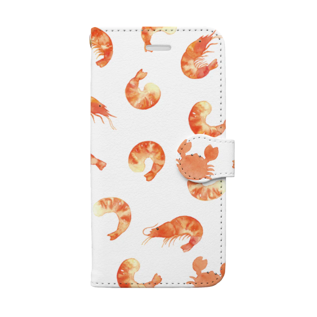 さとろくのえび手帳型iPhoneケース Book-Style Smartphone Case
