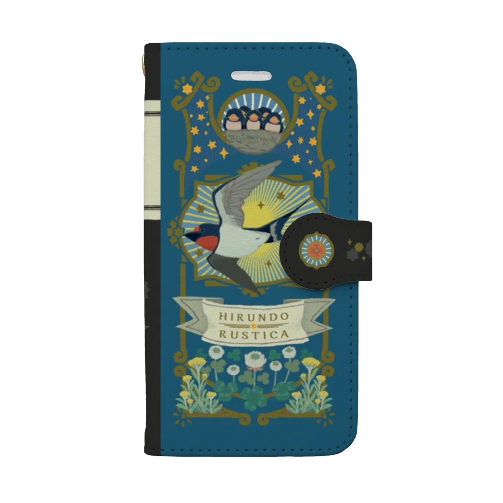 iPhone-6-6S-7-8)空飛ぶツバメケース / 澄ノしお ( suminosio )の手帳