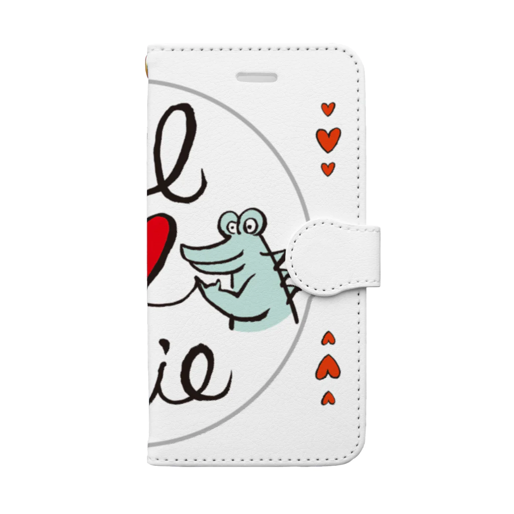 ひなげし商店のオール三重／ワニくん Book-Style Smartphone Case