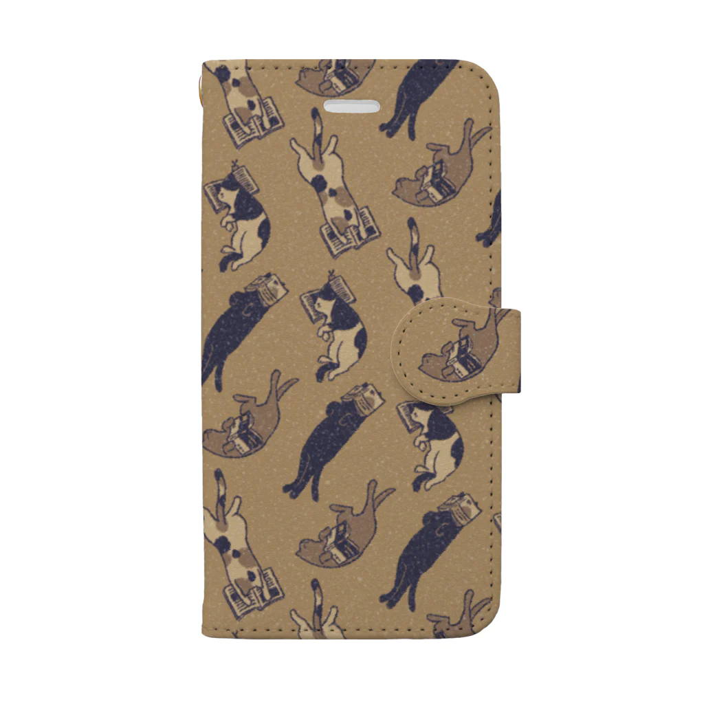 123izmの眠り猫BOOKS Book-Style Smartphone Case