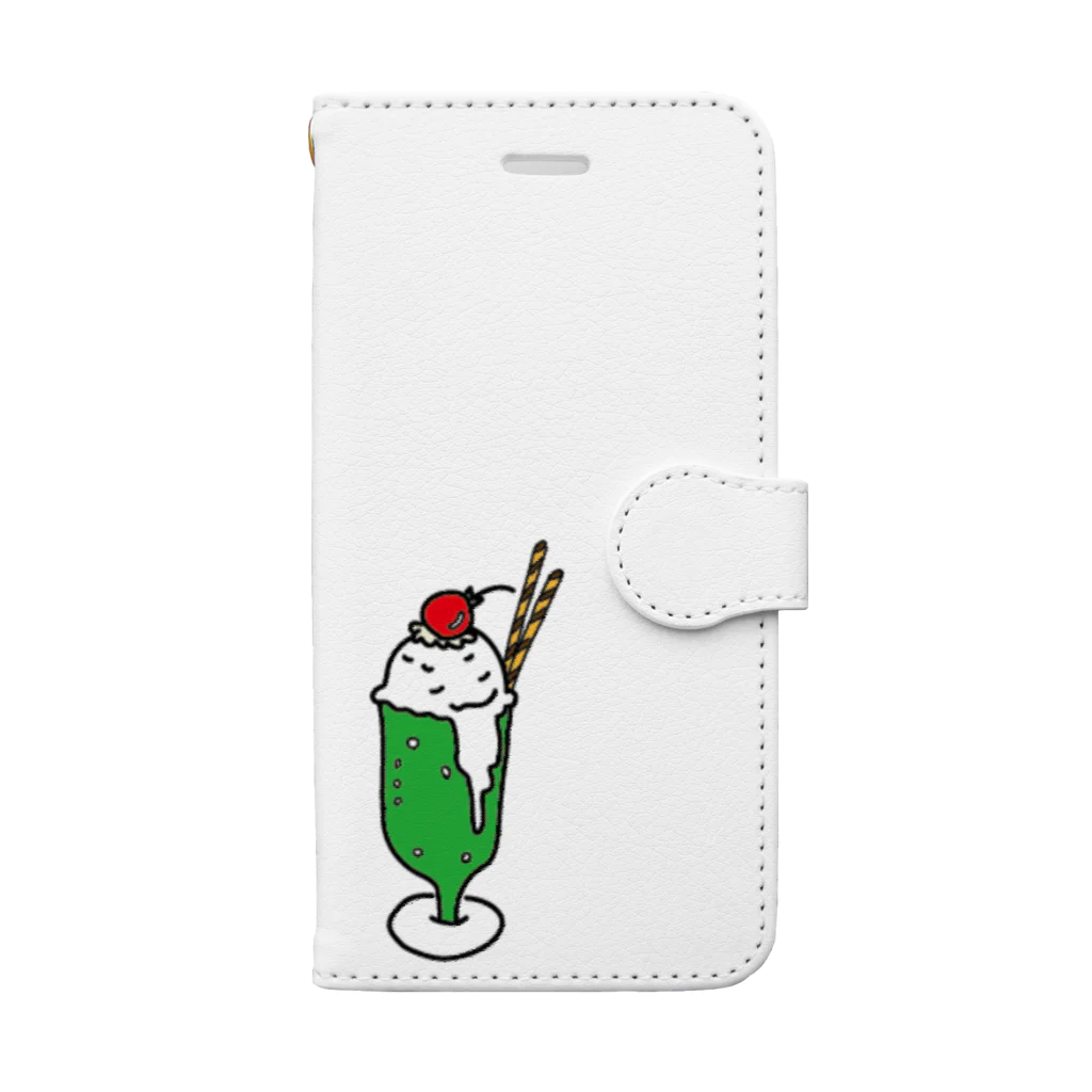 西口やきとんのメロンクリームソーダ Book-Style Smartphone Case
