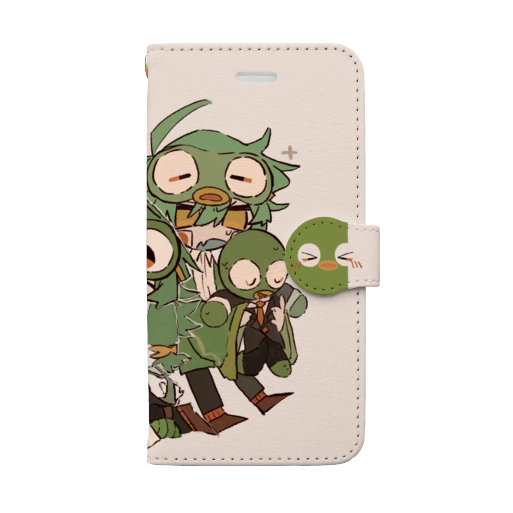 さかなのみんないっしょスマホケース Book-Style Smartphone Case