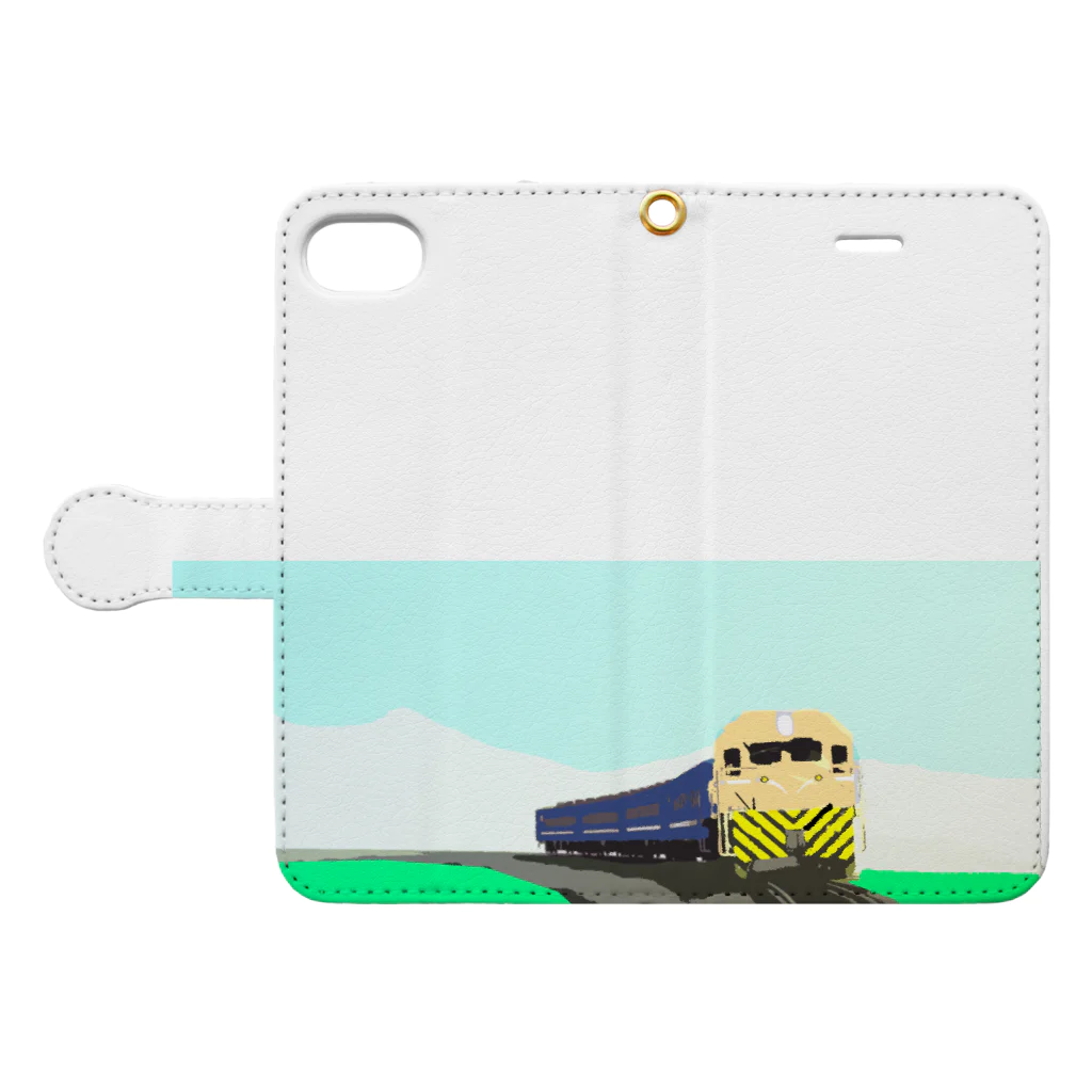 Danke Shoot Coffeeの田園を走る Book-Style Smartphone Case:Opened (outside)