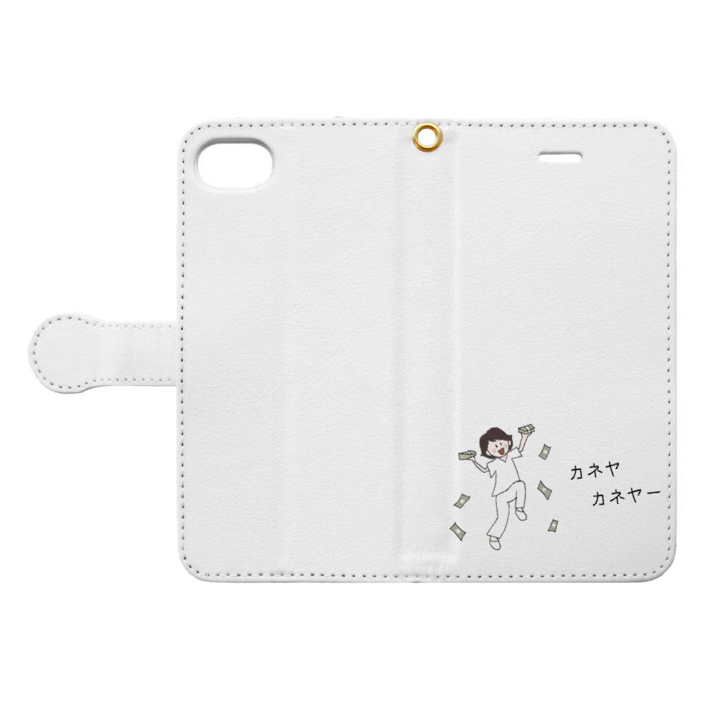 M-designのお金持ちになったナース Book-Style Smartphone Case:Opened (outside)