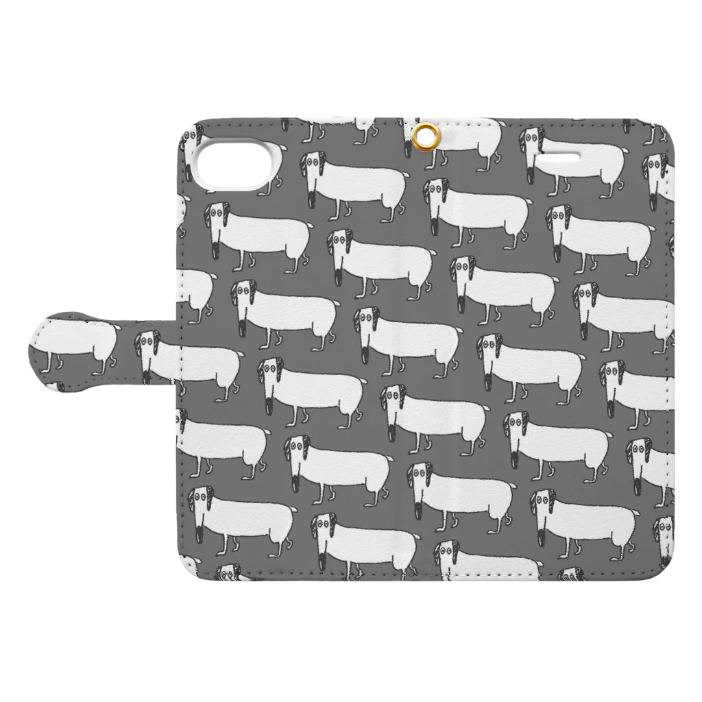 くらきち ONLINE SHOPのダックスフント Book-Style Smartphone Case:Opened (outside)