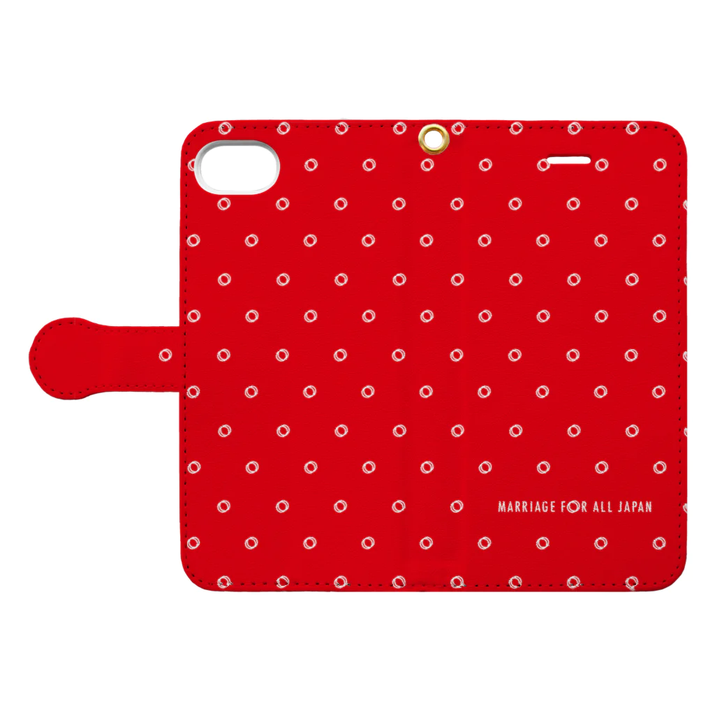 マリフォー応援グッズ販売サイトのMarriageForAllJapan手帳型スマホケース2 Book-Style Smartphone Case:Opened (outside)