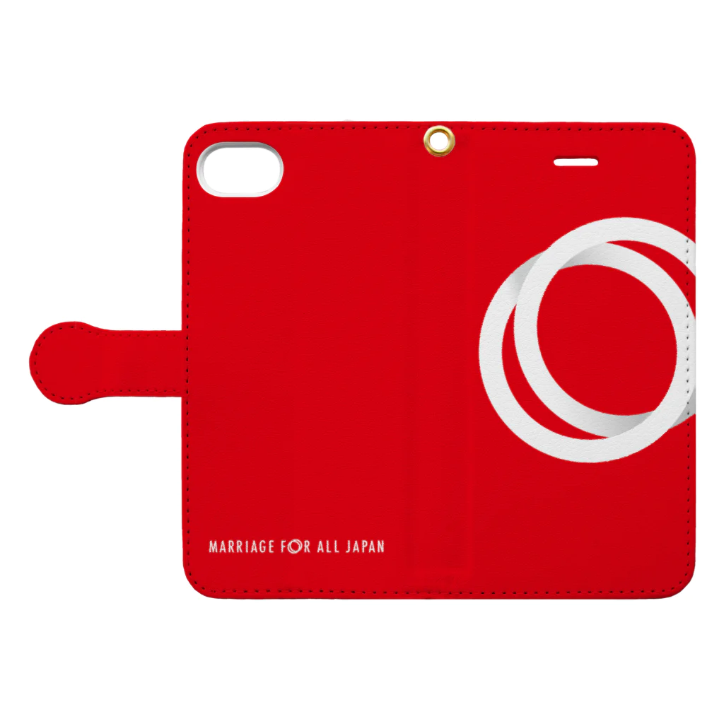 マリフォー応援グッズ販売サイトのMarriageForAllJapan手帳型スマホケース3 Book-Style Smartphone Case:Opened (outside)