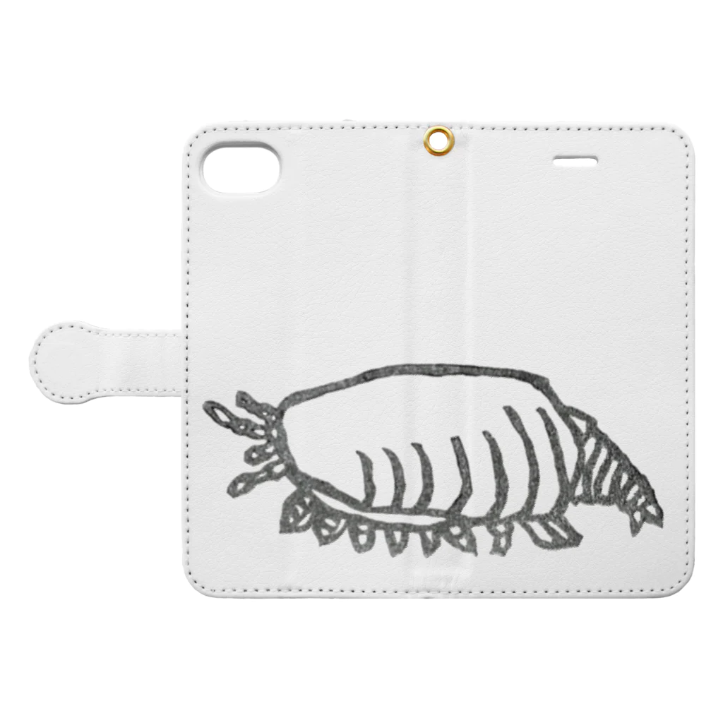 はんこや　のののカナダスピス Book-Style Smartphone Case:Opened (outside)