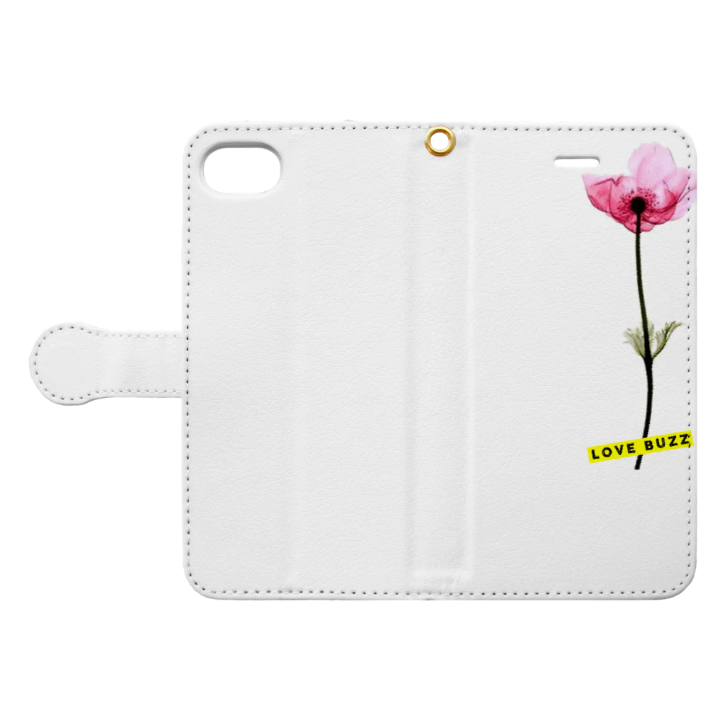 LOVEBUZZのprimitive Book-Style Smartphone Case:Opened (outside)