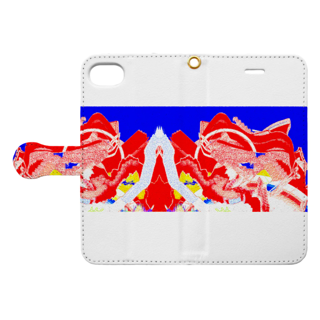 SARASA MOYOのaKa INORI Book-Style Smartphone Case:Opened (outside)