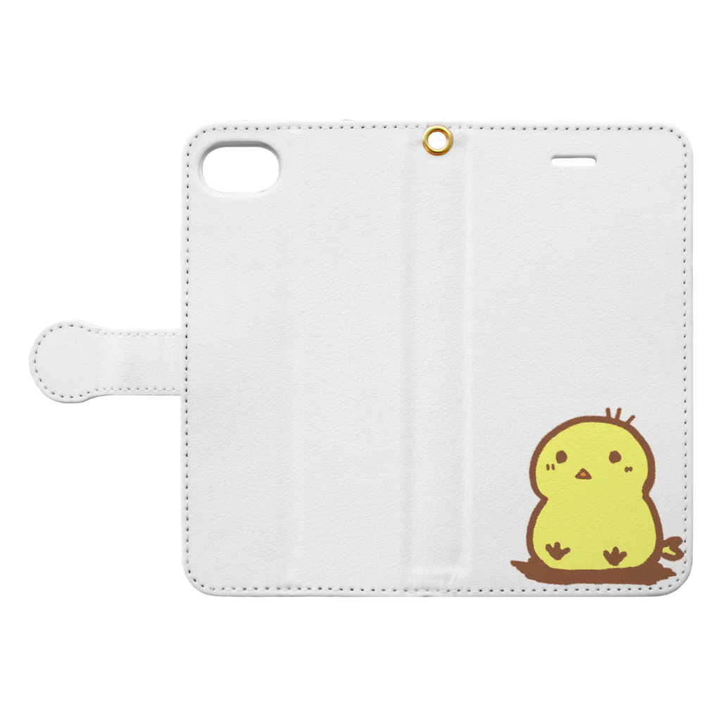 まひろのちょこんとぴよちゃん Book-Style Smartphone Case:Opened (outside)