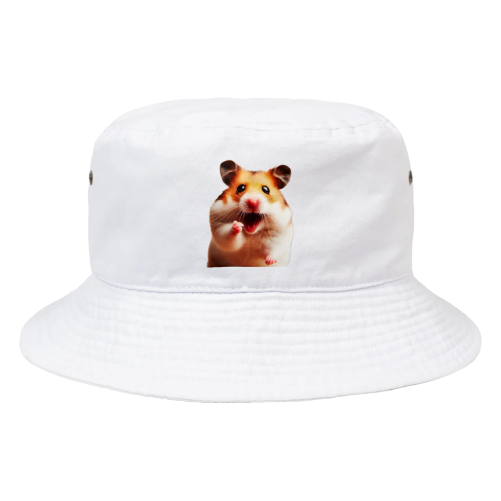 Mr.ハムスターマスターの指を刺すハムスター Bucket Hat