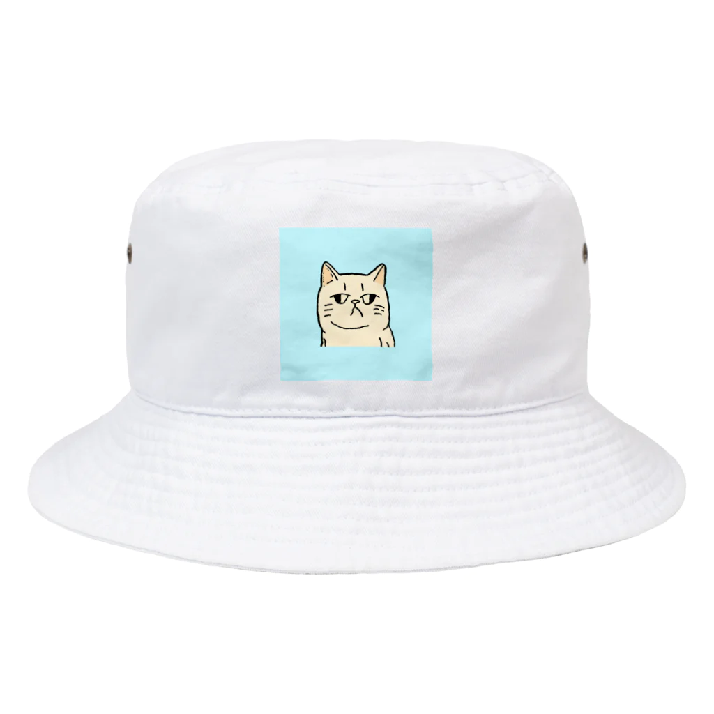 日常のふてくされたネコくん(水色) Bucket Hat