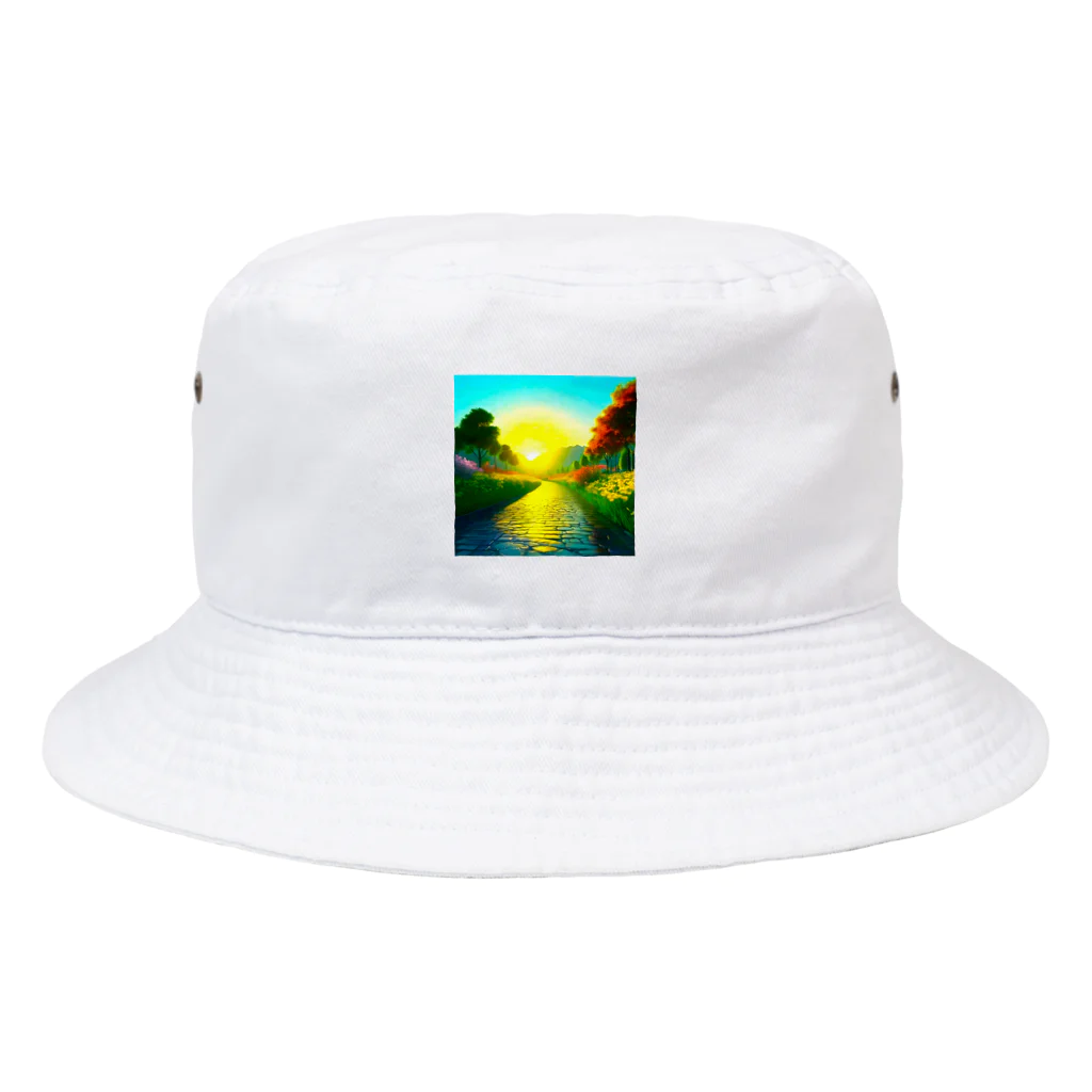 million-mindの雨に濡れた石畳 Bucket Hat